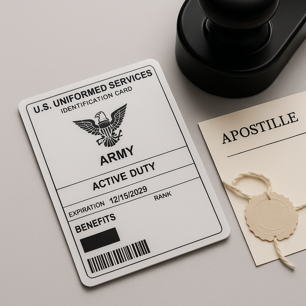 Military ID - Orange County Apostille