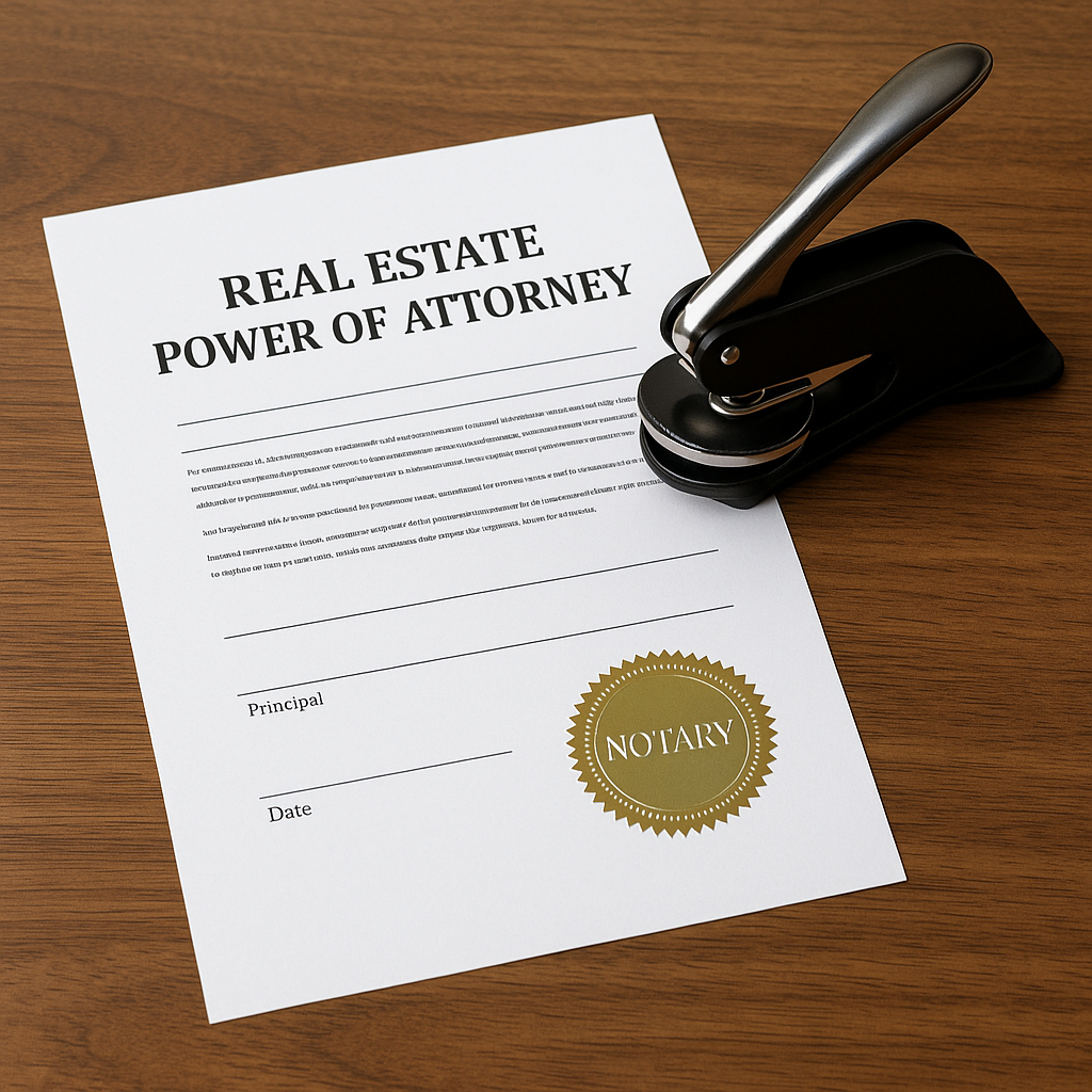 Real Estate Power of Attorney - Orange County Apostille