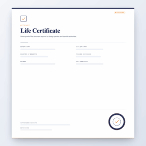 Life Certificate – Affidavit