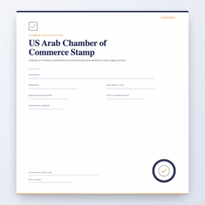 US Arab Chamber of Commerce Stamp – Chamber Authentication