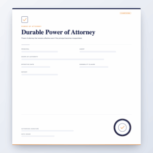 Durable Power of Attorney – Power of Attorney