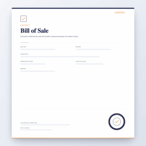 Bill of Sale – Contract